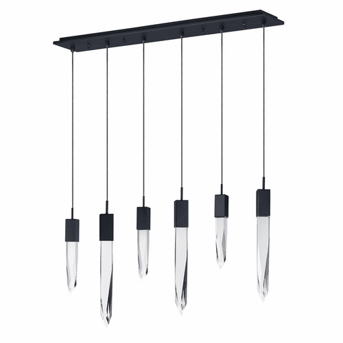 ET2 Quartz LED 6-LT Pendant - Black - E31245-20BK