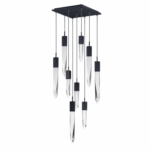 ET2 Quartz LED 9-LT Pendant - Black - E31246-20BK