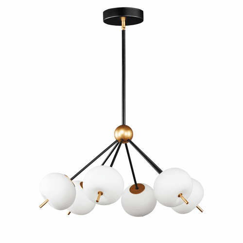 ET2 Quest LED 6-LT Pendant - Black / Gold - E25116-92BKGLD