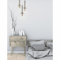 ET2 Reveal 3-Light LED Pendant - Satin Nickel / Satin Brass - E24753-SNSBR ET2 Reveal 3-Light LED Pendant - Satin Nickel / Satin Brass - E24753-SNSBR