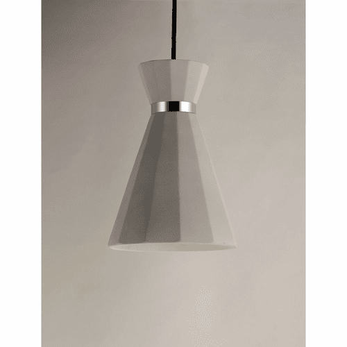 ET2 Sash 1-Light LED Pendant - Gray / Polished Chrome - E25036-GYPC