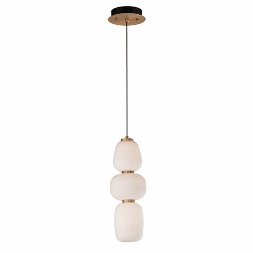 ET2 Soji LED 3-LT Pendant - Black / Gold - E25067-92BKGLD