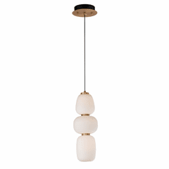 ET2 Soji LED 3-LT Pendant - Black / Gold - E25067-92BKGLD
