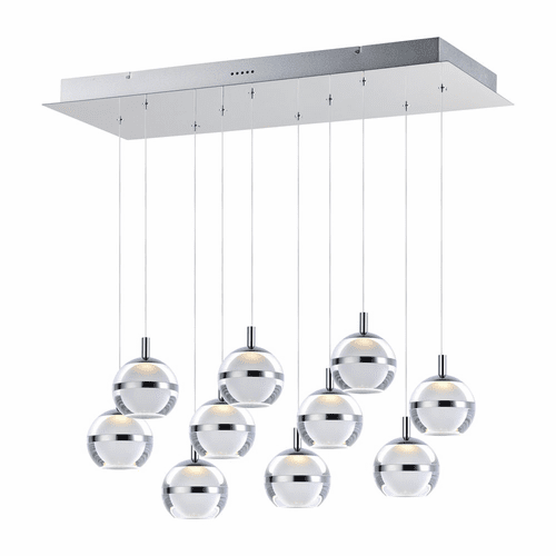 ET2 Swank LED 10-Light Linear Pendant - Polished Chrome - E24599-93PC