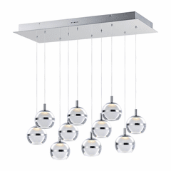 ET2 Swank LED 10-Light Linear Pendant - Polished Chrome - E24599-93PC