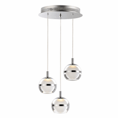 ET2 Swank LED 3-LT Pendant - Polished Chrome - E24593-93PC