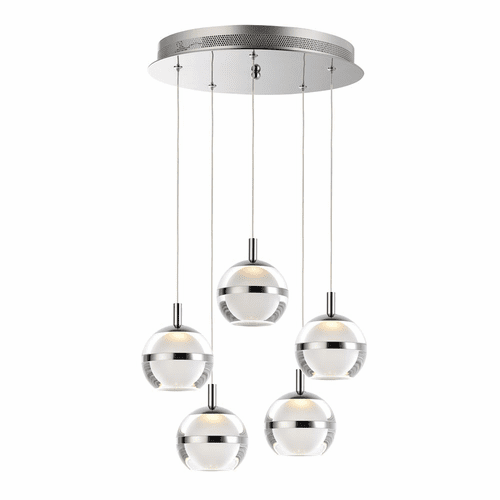 ET2 Swank LED 5-LT Pendant - Polished Chrome - E24595-93PC