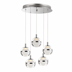ET2 Swank LED 5-LT Pendant - Polished Chrome - E24595-93PC