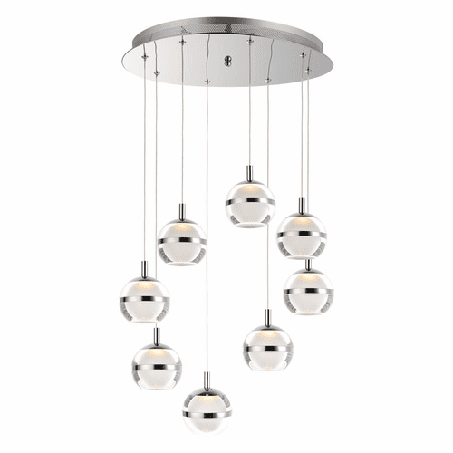 ET2 Swank LED 8-LT Pendant - Polished Chrome - E24598-93PC