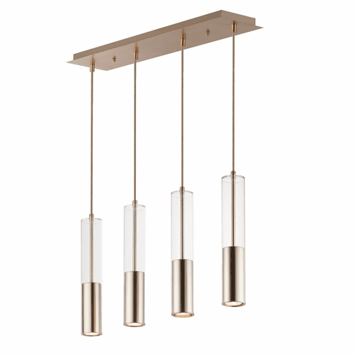 ET2 Torch LED 4-Light Linear Pendant - Satin Brass - E11004-24SBR
