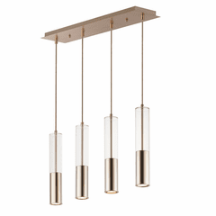 ET2 Torch LED 4-Light Linear Pendant - Satin Brass - E11004-24SBR
