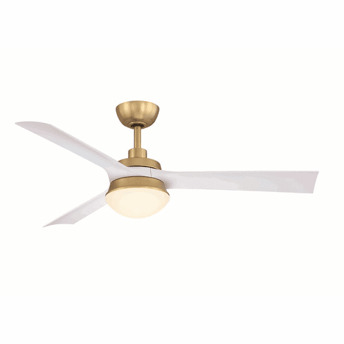 Fanimation Barlow 52" Ceiling Fan w/ MW Blades - Brushed Satin Brass - FP6807BSMW