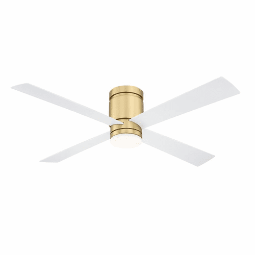 Fanimation Kwartet - 52" /w MW Blades and LED LK - Brushed Satin Brass - FPS8553BS