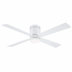 Fanimation Kwartet 52" Ceiling Fan w/ MW Blades and LED - Matte White - FPS8553MW