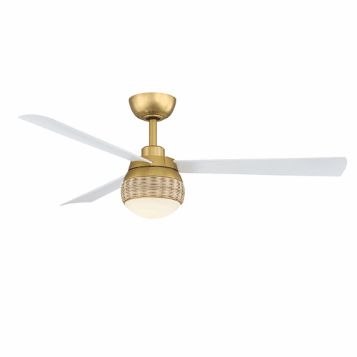 Fanimation Paget 52" Ceiling Fan with MW Blades - Brushed Satin Brass - FP6837BSMW