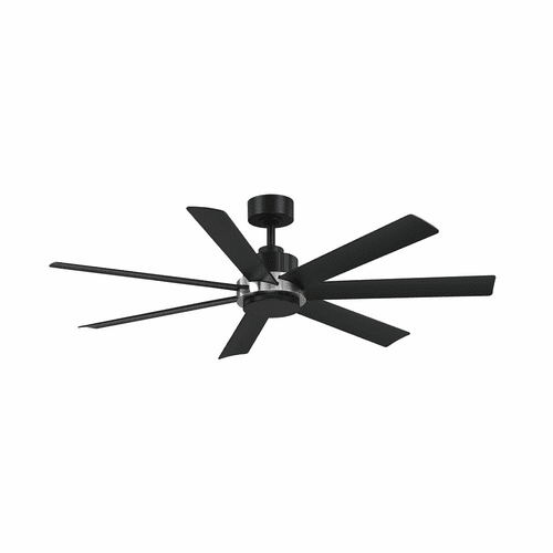 Fanimation Pendry - 56" Ceiling Fan with BN Accent - Black - FPD6865BLBN