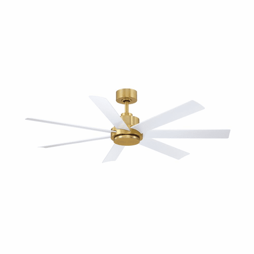 Fanimation Pendry - 56" /w MW Blades - Brushed Satin Brass - FPD6865BSMW