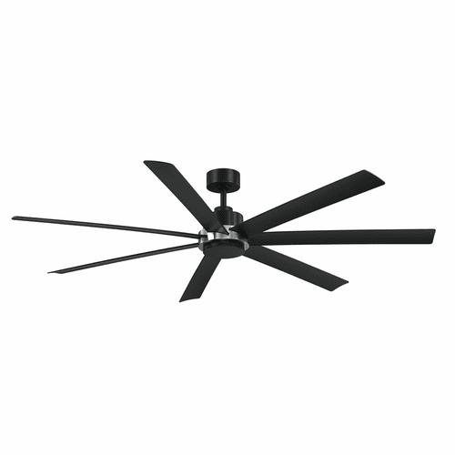 Fanimation Pendry - 72" Ceiling Fan with BN Accent - Black - FPD6872BLBN