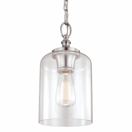 Feiss 1-LT Hounslow Mini-Pendant - Brushed Steel - P1310BS