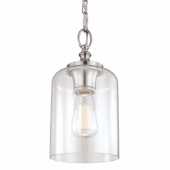 Feiss 1-LT Hounslow Mini-Pendant - Brushed Steel - P1310BS