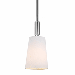Feiss 1-LT Lismore Mini-Pendant - Polished Nickel - P1303PN Feiss 1-LT Lismore Mini-Pendant - Polished Nickel - P1303PN