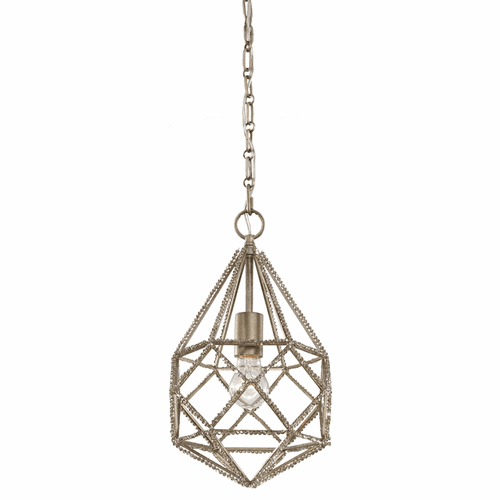 Feiss 1-LT Marquise Mini-Pendant - Burnished Silver - P1313BUS