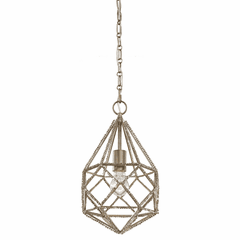 Feiss 1-LT Marquise Mini-Pendant - Burnished Silver - P1313BUS Feiss 1-LT Marquise Mini-Pendant - Burnished Silver - P1313BUS