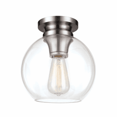 Feiss 1-LT Tabby Flush Mount - Brushed Steel - FM403BS