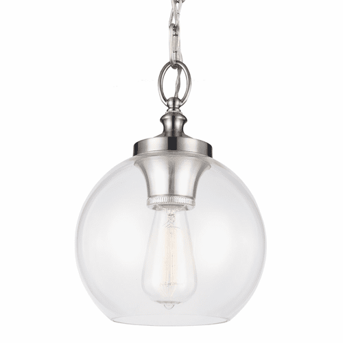 Feiss 1-LT Tabby Mini-Pendant - Brushed Steel - P1308BS