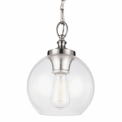 Feiss 1-LT Tabby Mini-Pendant - Brushed Steel - P1308BS