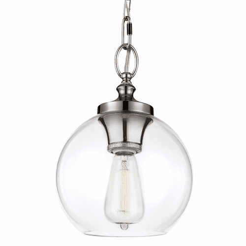 Feiss 1-LT Tabby Mini-Pendant - Polished Nickel - P1308PN