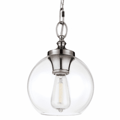 Feiss 1-LT Tabby Mini-Pendant - Polished Nickel - P1308PN