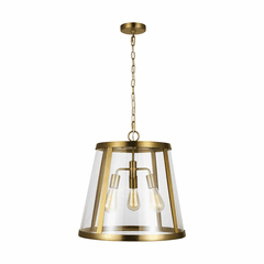 Feiss 3-LT Harrow Pendant - Burnished Brass - P1288BBS