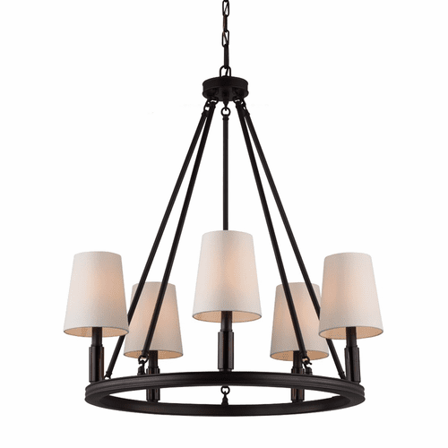 Feiss 5-LT Lismore Chandelier - Oil Rubbed Bronze - F2922/5ORB