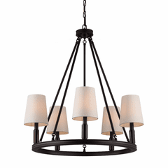 Feiss 5-LT Lismore Chandelier - Oil Rubbed Bronze - F2922/5ORB Feiss 5-LT Lismore Chandelier - Oil Rubbed Bronze - F2922/5ORB