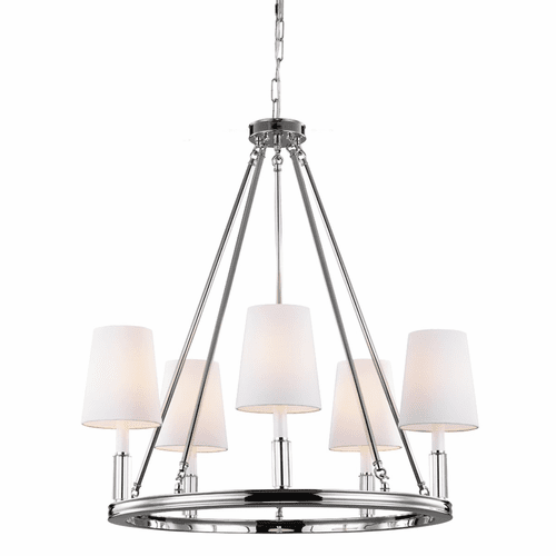 Feiss 5-LT Lismore Chandelier - Polished Nickel - F2922/5PN