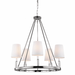 Feiss 5-LT Lismore Chandelier - Polished Nickel - F2922/5PN