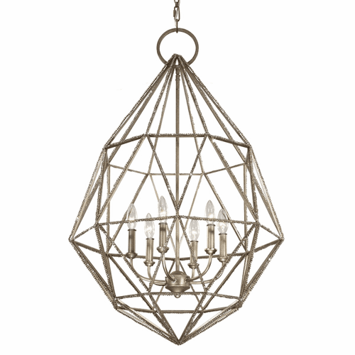 Feiss 6-LT Marquise Chandelier - Burnished Silver - F2942/6BUS