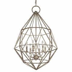 Feiss 6-LT Marquise Chandelier - Burnished Silver - F2942/6BUS