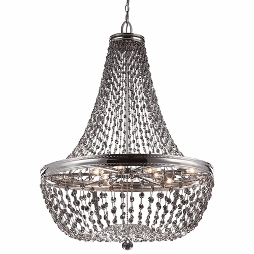 Feiss 9-LT Malia Chandelier - Polished Nickel - F2915/9PN