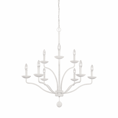 Feiss Annie 9-LT Multi-Tier Chandelier - Plaster White - F3131/9PSW