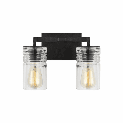 Feiss Ansley 2-LT Vanity - Aged Iron - VS2452AI