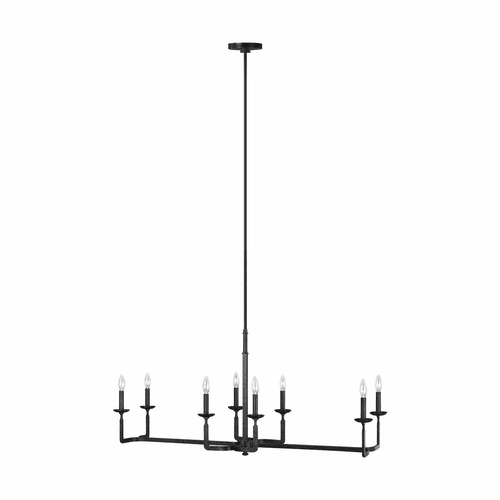 Feiss Ansley 8-LT Linear Chandelier - Aged Iron - F3292/8AI