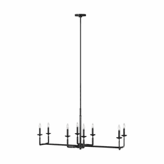 Feiss Ansley 8-LT Linear Chandelier - Aged Iron - F3292/8AI