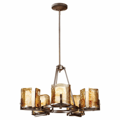 Feiss Aris 5-LT Single Tier Chandelier - Bronze - F2689/5RBZ