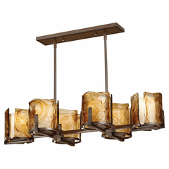 Feiss Aris 6-LT Island Chandelier - Bronze - F2690/6RBZ Feiss Aris 6-LT Island Chandelier - Bronze - F2690/6RBZ