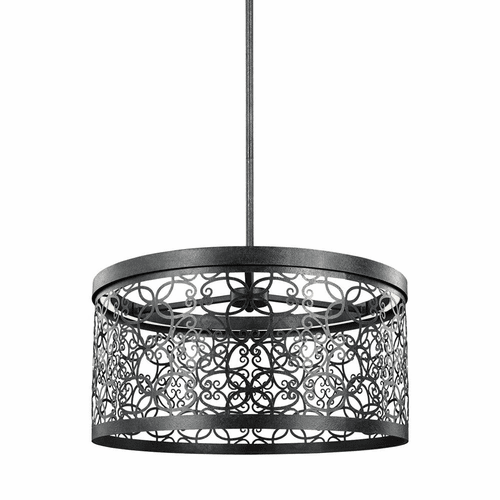 Feiss Arramore 18 Inch Outdoor LED Pendant - Zinc - F3097/1DWZ-LED