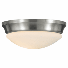 Feiss Barrington 1-LT Indoor Flush Mount - Brushed Steel - FM271BS