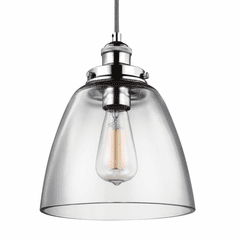 Feiss Baskin 1-LT Pendant - Polished Nickel - P1347PN