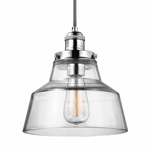 Feiss Baskin 1-LT Pendant - Polished Nickel - P1349PN
